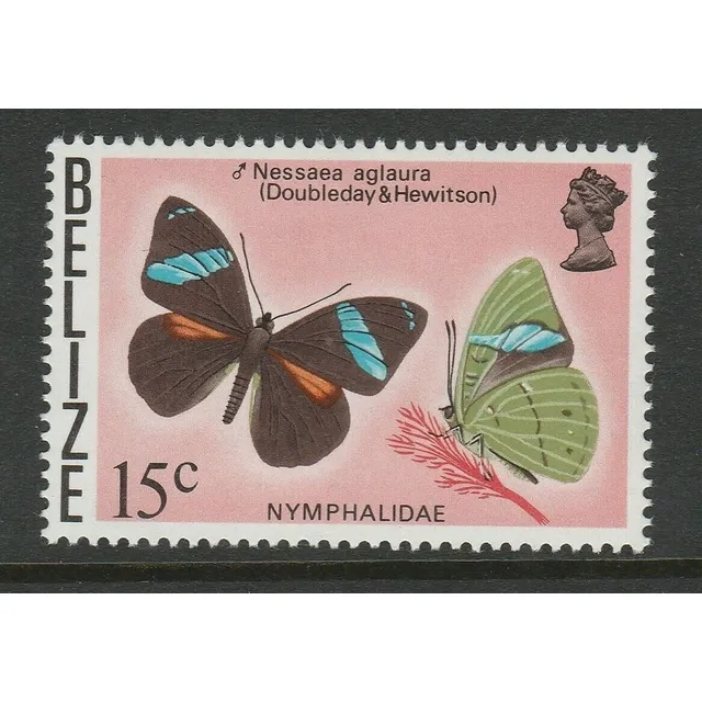 Estampillas Belice 1974 - Mariposa Alas Oliváceas