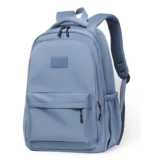 Mochila Escolar Frujia Cmf-9001 Color Azul Diseño Liso 30l