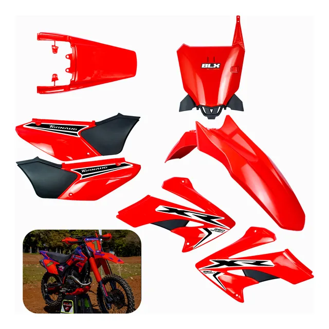 Kit Plástico Carenage Amx Roupa Tornado Xr 250 Number Trilha
