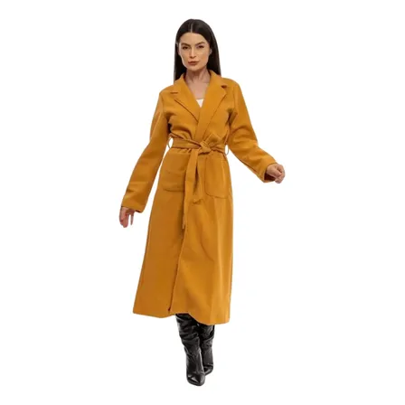 Sobretudo Feminino De Lã Batida Com Faixa Removível Sbt-005