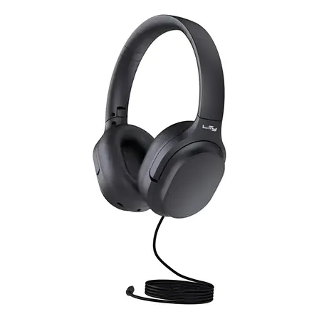 Fone De Ouvido Over-ear Lity H09p Com Fio P2 Estudo E Lazer Preto