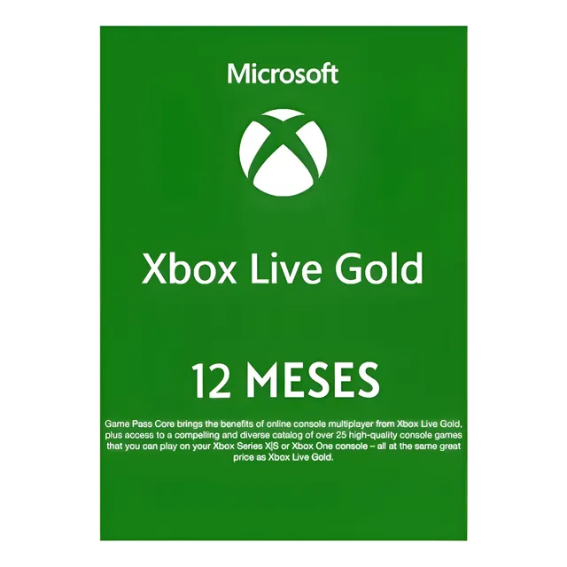 Xbox Live Gold 12 Meses Código Mexico