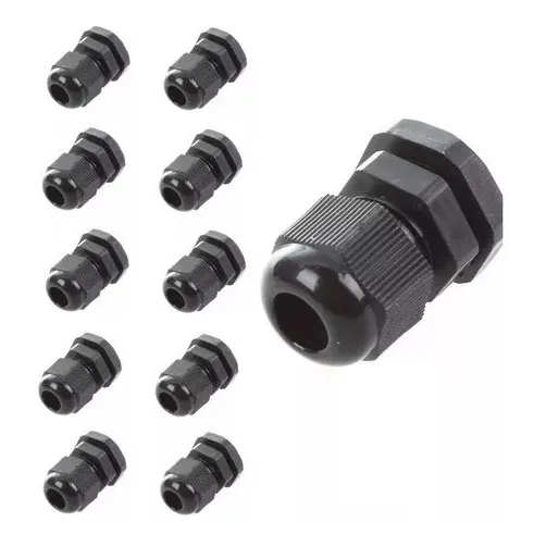 Paquete De 20 Pz Conectores Glándula 1/2 Color Negro