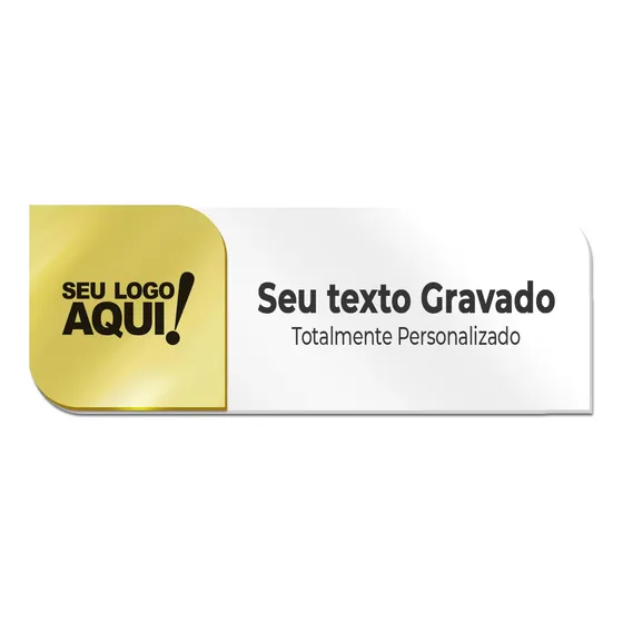 Placa Identificação Porta Acrílico Personalizada Logotipo