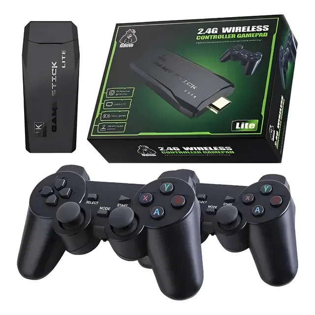 Doble Mando 10000 Juegos Retro 2 Controles Inalámbricos 64gb