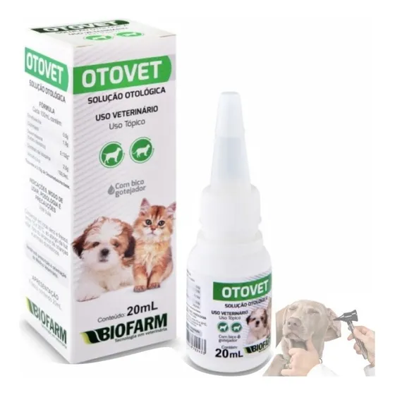 Remedio Antiinflamatório Para Otite Canina Otovet 20ml