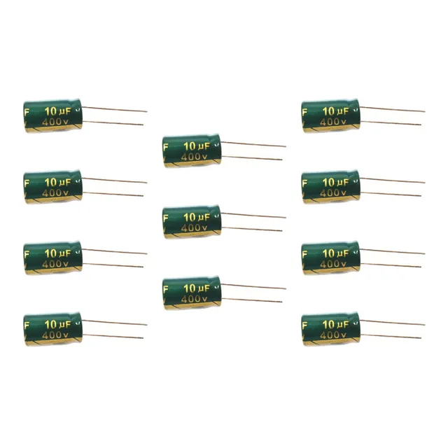 10 Pzas Capacitor Electrolítico 400v 10uf