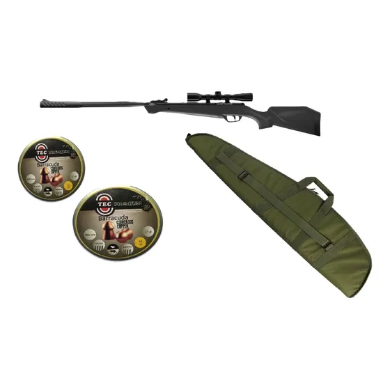 Kit Rifle Crosman Shockwave 5.5mm+mira 4x32+funda+postones