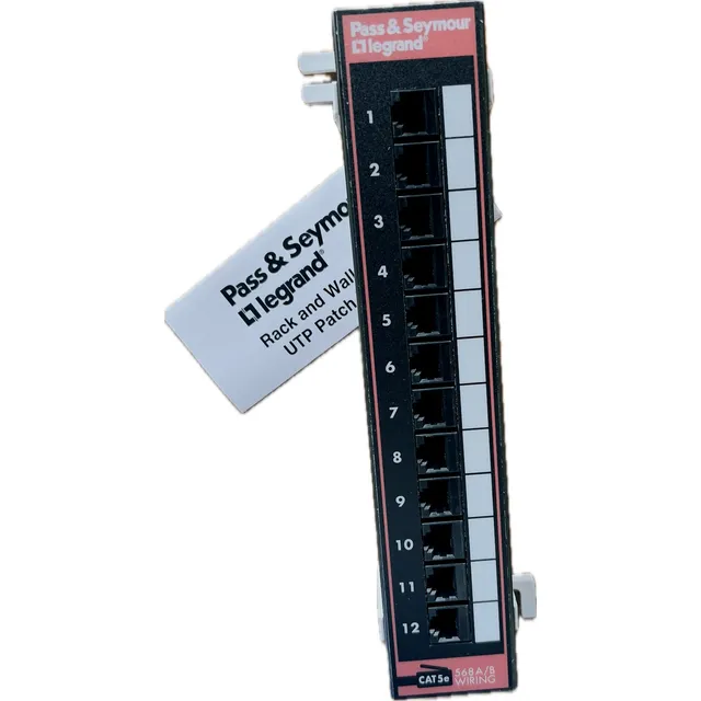 Jack Panel 12 Ptos Cat 5e, 12845-c5e-89 Para Empotrar Legran