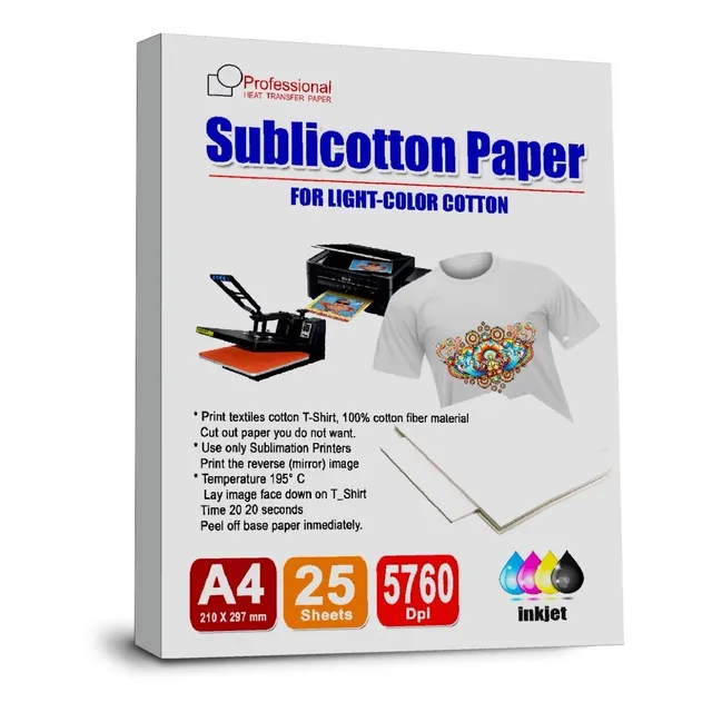 Sublicoton Transfer, A4 25 Hojas