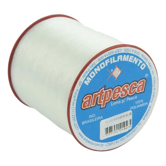 Linha Artpesca Nylon 0,80mm/176m/100g Artesanato Branca Full