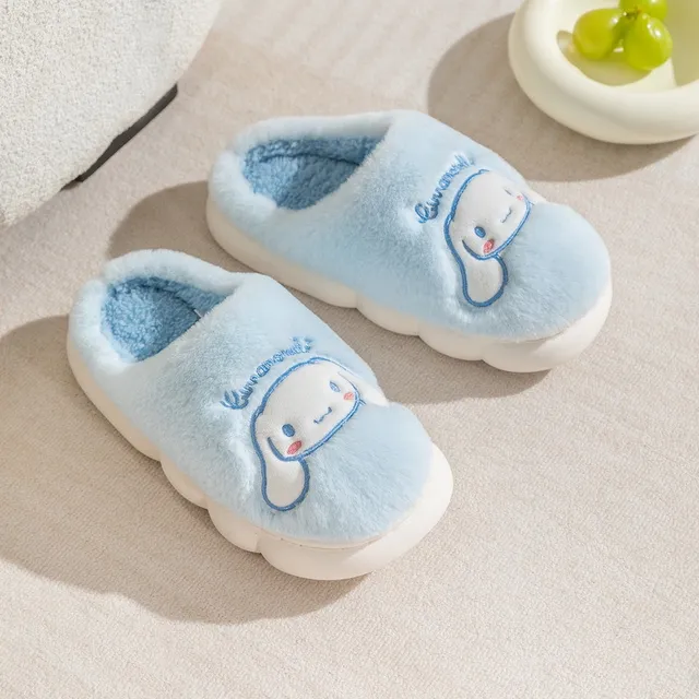 Nuevas Pantuflas Cálidas De Algodón Kuromi Jade Dog 2023 Par