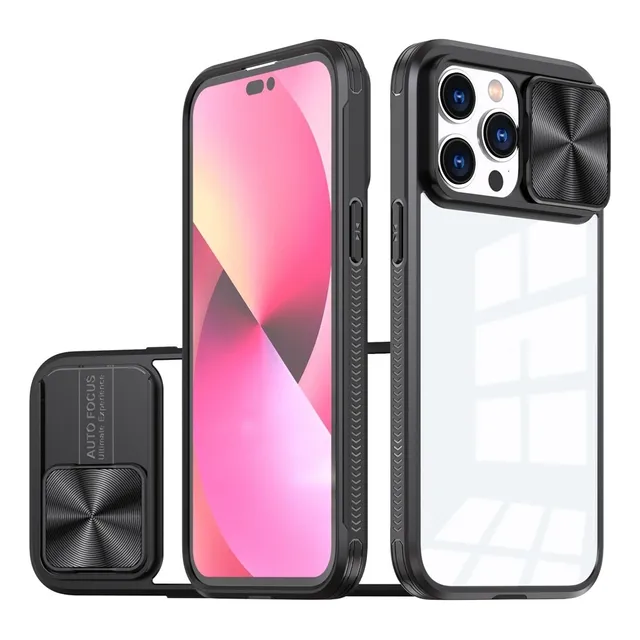 Case Camshield Transparente Con Protector Camara Deslizable