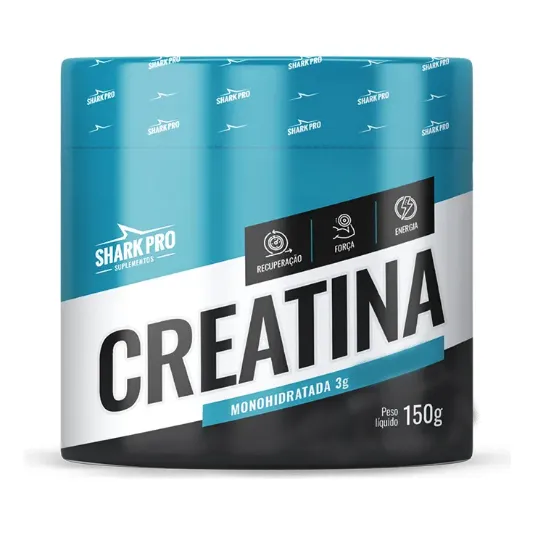 Creatina Monohidratada 3g Sem Sabor - Pote 150g Shark Pro Sabor Natural