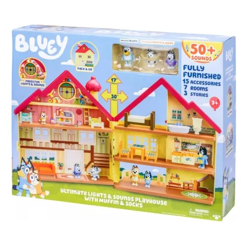 Bluey: Set Casa De Juego Delujo Luces Y Sonidos Con Lucky