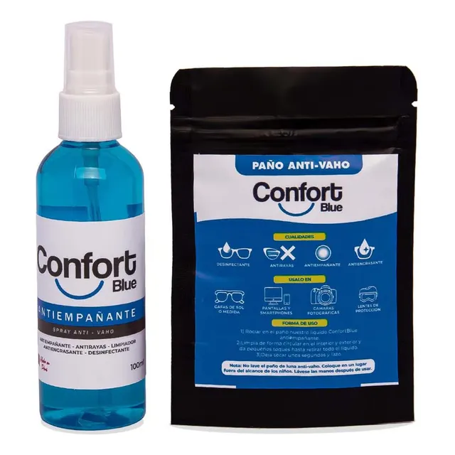 Confort Blue Antiempaño Spray Limpieza Lentes 100ml