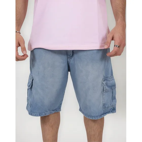 Bermuda Mom Rígido Hombre Ybr Jeans Nevado