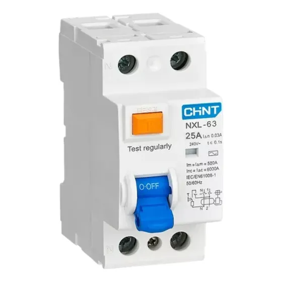 Disyuntor Diferencial Bipolar 25amp 2x25 30ma Chint