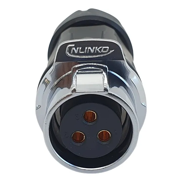 Conector Eléctrico 20mm De 3 Polos Protección Ambiental Ip67