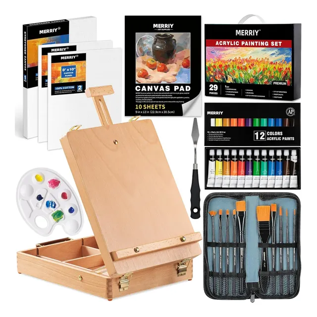 Set Para Pintura Acrílica 39 Piezas, Artístas