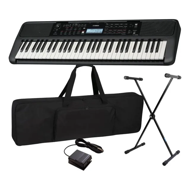 Kit de teclado musical Yamaha Psr E383 de 61 teclas con soporte