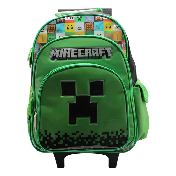 Mochila Con Carro 16 Pulgadas Minecraft Licencia Original