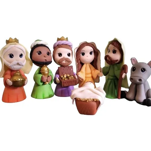 Personajes Navideños Para Pesebres De Porcelana Fría