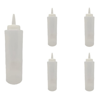 Juego 5 Botes Para Aderezo Mayonesa Crema 12 Oz Transparente Juego 5 Botes Para Aderezo Mayonesa Crema 12 Oz Transparente
