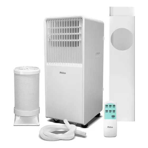 Ar-Condicionado Portátil Philco 10000 BTUs Quente e Frio 4 em 1 com Controle Remoto e Timer PAC10QN