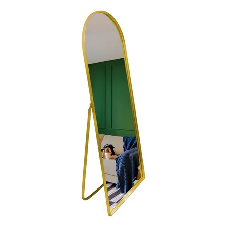 Espelho De Chão Base Reta + Suporte Tripé 200x100 Pinterest Moldura Dourado