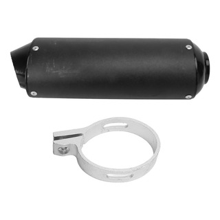 Tubo Silenciador De Escape Negro De 28 Mm Con Abrazadera Apt Tubo Silenciador De Escape Negro De 28 Mm Con Abrazadera Apt