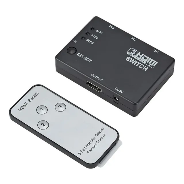 Switch Hdmi Selector 3x1 Full Hd 1080p + Control