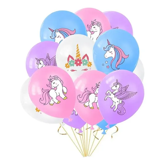 Set De 12 Globos Latex Para Fiesta Diferentes Diseños 