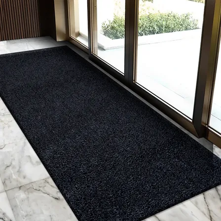 2 Tapete Porta Capacho Vinil Grosso Antiderrapante Pt 60x120 1.2 M 60 Cm Preto
