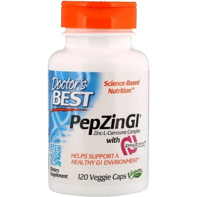 Carnosina de zinc con pepzina, 120 cápsulas vegetarianas, Doctor's Best Uses, sin sabor, sin sabor