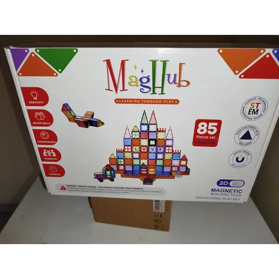 Juego Didáctico 85 Bloques De Construcción Magnéticos, Niños