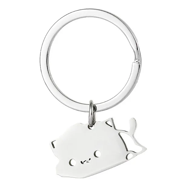 Gys Lindo Llavero De Acero Inoxidable Con Forma De Gato Con