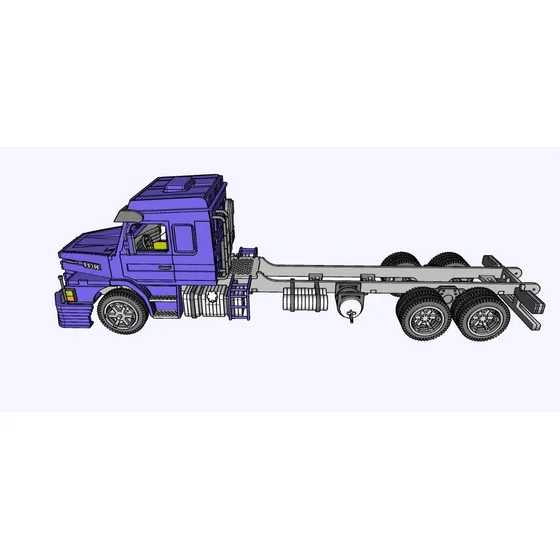 Miniatura Scania 113 Truck, Escala 1/14, Em Mdf.