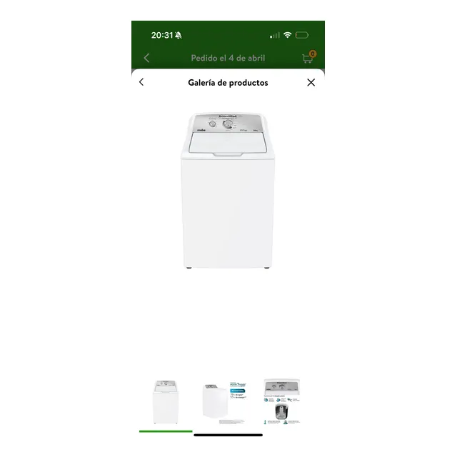 Lavadora Automática 16 Kg Blanca Mabe - Lma76112cbab0