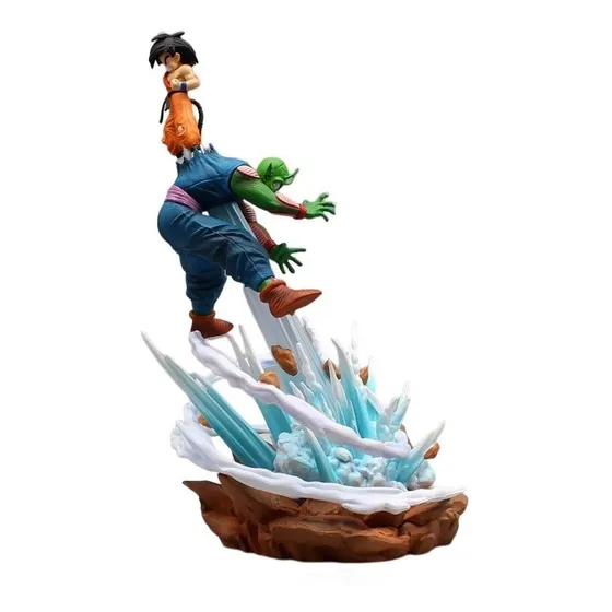 Figura Anime Dragon Ball Piccolo Vs Son Goku Luz Led 25cm