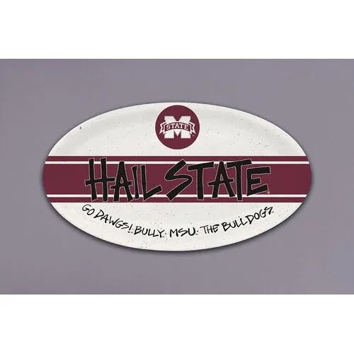 Magnolia Lane Mississippi State Plate 12.25  Largo Ovalado