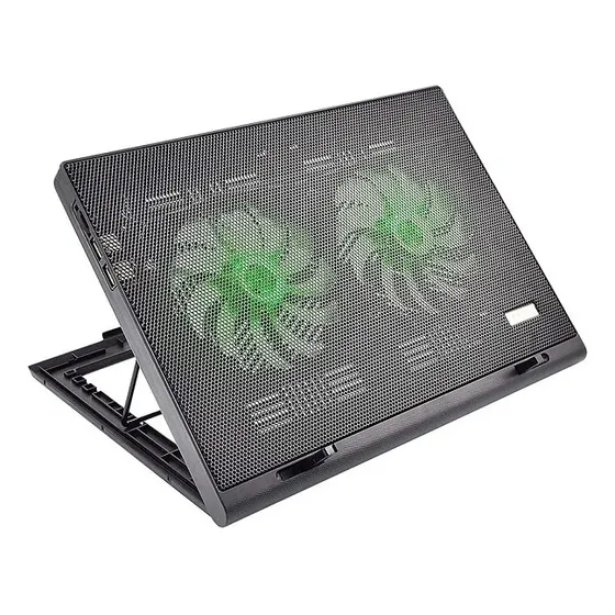 Suporte Para Notebook Com Cooler Warrior Gamer Led Verde