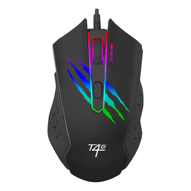 Mouse Gamer T4g Kfir Rgb Alámbrico, Usb, 6 Botones, Negro