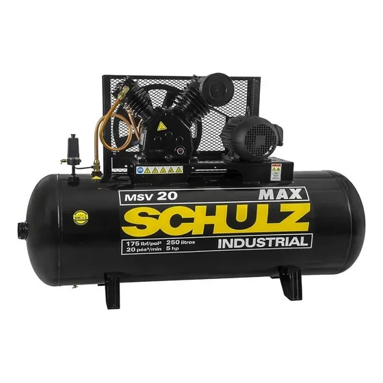 Compressor Schulz Msv20max 250lts 175psi 5cv 220/380/440/760