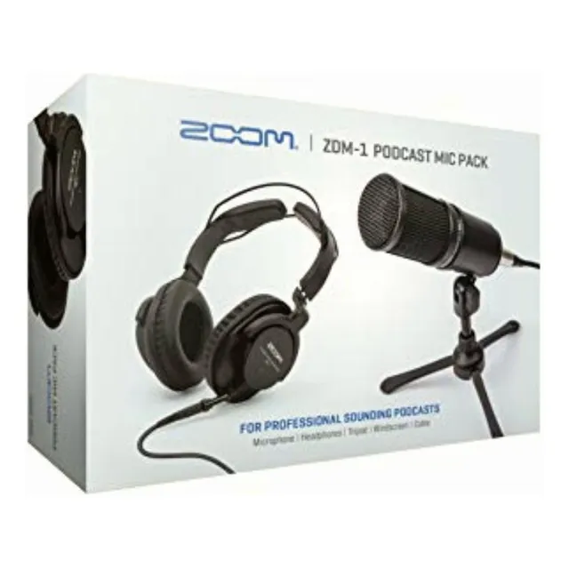 Zoom Zdm-1 Podcast Mic Pack, Podcast, Micrófono Dinámico,