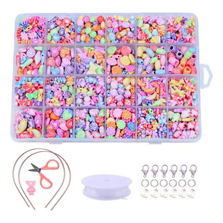 Niños Bricolaje Conjunto De Cuentas Juego, Hacer Collares Niños Bricolaje Conjunto De Cuentas Juego, Hacer Collares