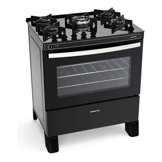 Cocina A Gas 5 Hornallas Punktal Pk-gl5b Agile Glass Circuit