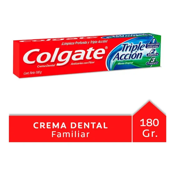 Colgate Pasta Dental Triple Acción Menta Original en Crema 180g