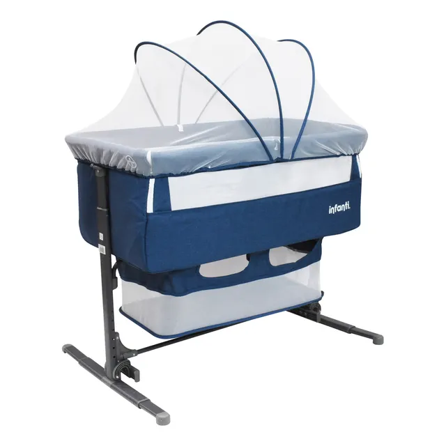 Cuna Colecho Infanti Golf Antirreflujo Y Mecedora Color Azul marino Diseño de la tela Azul