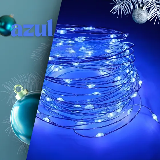Cordão Fio De Fada 10m 100 Leds Enfeite Natal Usb
